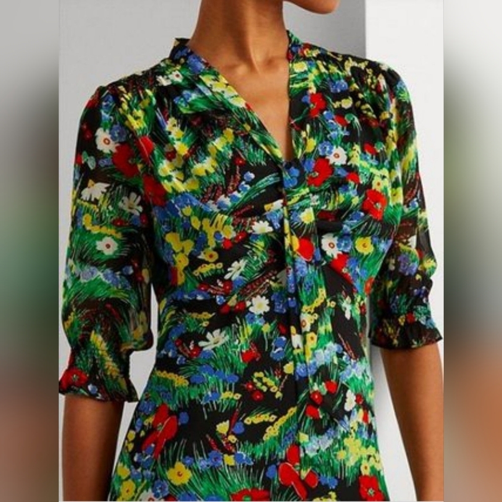 Lauren Ralph Lauren Sz 16 Black Label Floral Tiered Maxi Dress New  $165 - Picture 5 of 8